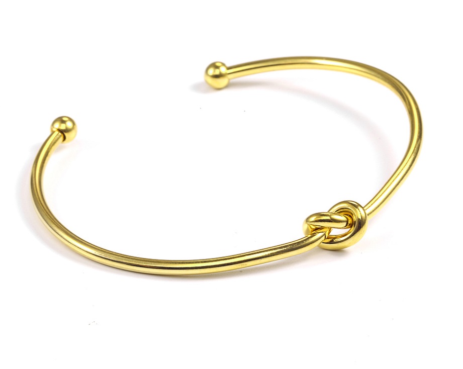 Gold Knot Bangle 